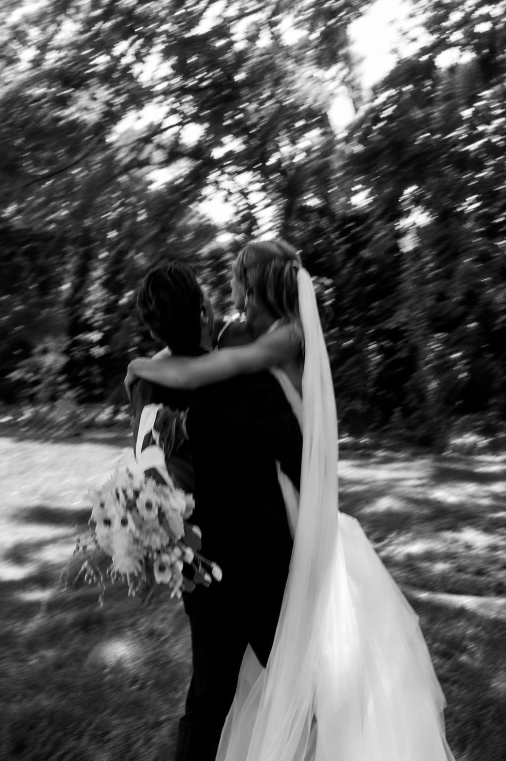 Bride adjusting her veil before the ceremony